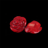 Gemstone Coral Bead Flower Carved Loose Coral Beads Roses