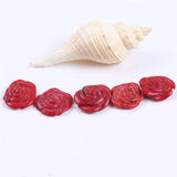 Gemstone Coral Bead Flower Carved Loose Coral Beads Roses