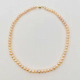 Freshwater Pearl Necklace Natural Pink 14K Filled Magnet Clasp Women Gift