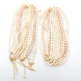 Freshwater Pearl Necklace Natural Pink 14K Filled Magnet Clasp Women Gift