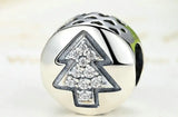 925 Silver Christmas Tree Bead Charm for Bracelets & Necklaces