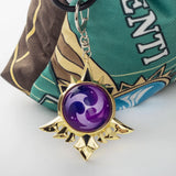 Genshin Impact Eyes Of God Metal KeyChains Trinket Anime Accessories