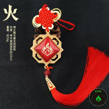 Genshin Impact Mondstadt Tassels Keychain 7 Element Weapons Key Ring