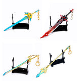 Genshin Impact Sword Keychains Cosplay Weapons Key Rings Collections