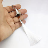 Genshin Impact Zhongli Long Earrings Tassel Ear Clip