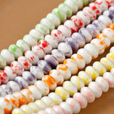 Ceramic Flat Round Beads for DIY Bracelet Jewelry