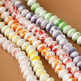 Ceramic Flat Round Beads for DIY Bracelet Jewelry