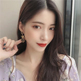 French Retro Baroque Palace Purple Heart Clip Earrings