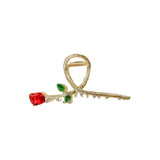 Rose Metal Wind Ponytail Grab Clip