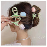 Large Metal Hairpin Flower Shark Clip Hair Accessories