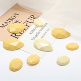 Cream Yellow Oval Resin Patch for DIY Earrings Stud