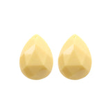 Cream Yellow Oval Resin Patch for DIY Earrings Stud