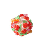 Retro 3D Flower Leaf Glass Beads DIY Jewelry Earrings