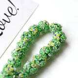 Retro 3D Flower Leaf Glass Beads DIY Jewelry Earrings