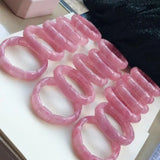 Natural Pink Rose Quartz Bracelet 15x10mm Rectangle Beads