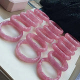 Natural Pink Rose Quartz Bracelet 15x10mm Rectangle Beads