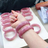 Natural Pink Rose Quartz Bracelet 15x10mm Rectangle Beads