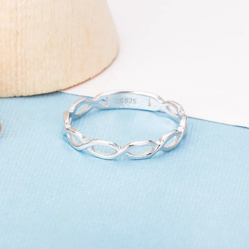 925 Silver Love Ring Wedding Jewelry Gift