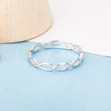925 Silver Love Ring Wedding Jewelry Gift
