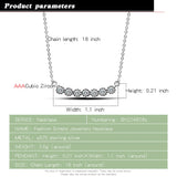 925 Silver Geometric Pendant Chain Necklace Zirconia Choker