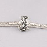 925 Silver Dazzling Daisies Flower & Clear CZ Charms for Bracelets