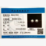 925 Silver Pearl Stud Earrings CZ Women Jewelry