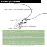 925 Silver Lock Pendant Long Necklace Women Key Pendant Jewelry