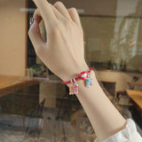 925 Silver Lucky Koi Flag Adventure Charms Pendants DIY Bracelets