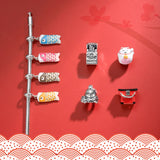 925 Silver Lucky Koi Flag Adventure Charms Pendants DIY Bracelets