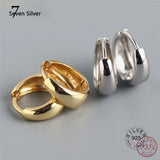 925 Silver Wide Gothic Stud Earrings Geometric Design