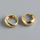 925 Silver Wide Gothic Stud Earrings Geometric Design