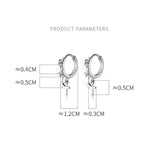 925 Silver Star Moon Cross Hoop Earrings Lady Party Ear Buckle Fine Jewelry