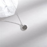 925 Silver Zirconia Circle Pendant Necklace Sterling Silver Chain Fine Jewelry