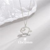 925 Silver Zodiac Signs Pendant Necklace with Zirconia Crystal