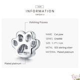 925 Sterling Silver Cat Claw Charm for Reflexions Bracelet