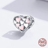 925 Silver Girl Heart Charm for Bracelet Pendant
