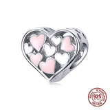 925 Silver Girl Heart Charm for Bracelet Pendant