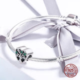 925 Sterling Silver Heart Tree Bead for Bangle Bracelet Charm