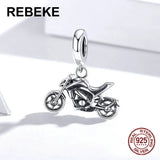 925 Silver Pendant Motorcycle Charm for Women