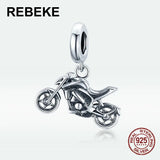 925 Silver Pendant Motorcycle Charm for Women