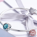 925 Silver Starry Sky Crystal Glass Beads for Bracelet Pendant Jewelry Making