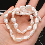 Natural Freshwater Pearls Keshi Pearl Beads Strand 14'' Jewelry Making