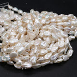 Natural Freshwater Pearls Keshi Pearl Beads Strand 14'' Jewelry Making