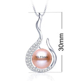 Natural Freshwater Pearl Pendant Necklace 925 Sterling Silver