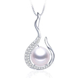 Natural Freshwater Pearl Pendant Necklace 925 Sterling Silver