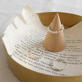 925 Sterling Silver Geometric Beads Ring Fine Jewelry