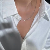 925 Sterling Silver Twisted Chain Necklace Women