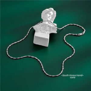 925 Sterling Silver Twisted Chain Necklace Women