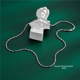 925 Sterling Silver Twisted Chain Necklace Women
