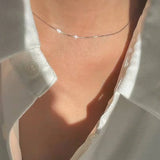925 Sterling Silver Twisted Chain Necklace Women